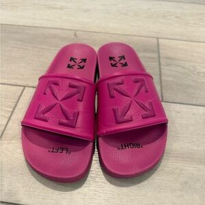 Off-White Pink Slide Sandals